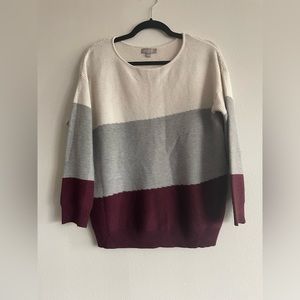 Cozy block stripe sweater